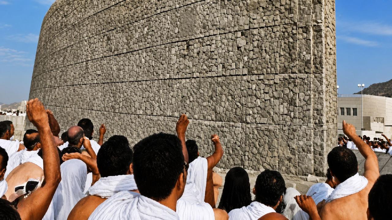 د لوي اختر په لومړۍ ورځ په لکونو حاجیانو د شیطان یا جمراتو ویشتلو مراسم ترسره کړل