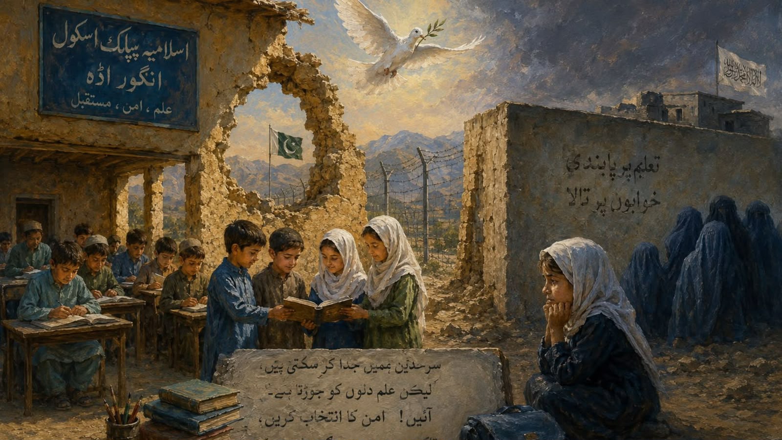 انګور اډه ؛ افغان طالبانو ویشتی د خټو سکول، د ماشومانو خوبونه او د سولې یو خاموش پیغام