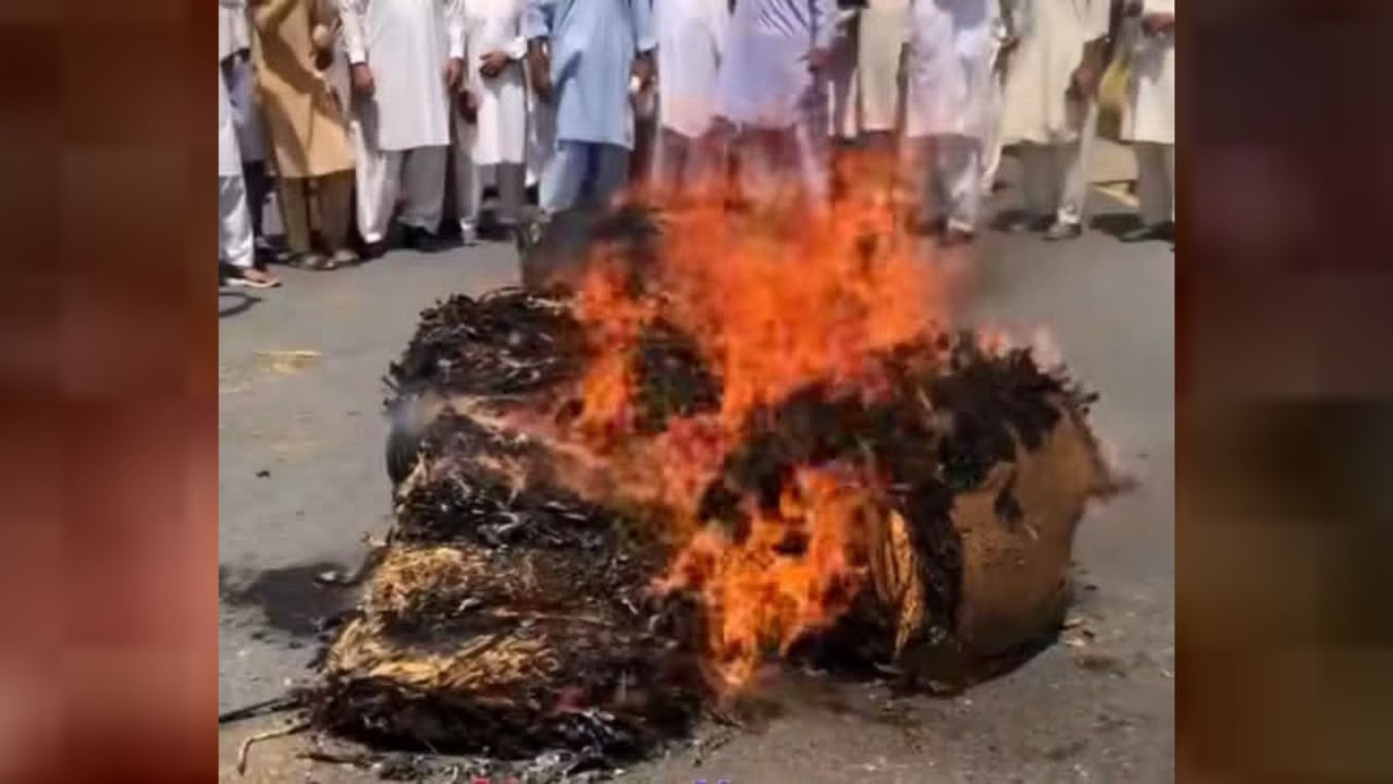 صوابۍ کې د تمباکو د کم نرخ پرضد احتجاج؛ زمیندار خپل تیار فصل وسوځاوه