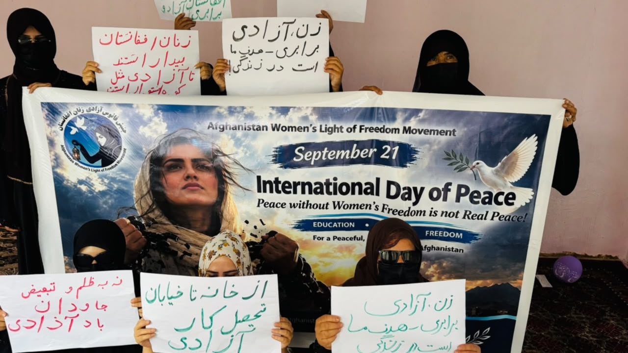 د افغان ښځو «فانوس ازادي» غورځنګ: له عدالت او د ښځو له حقونو پرته تلپاتې سوله نه شي راتلی