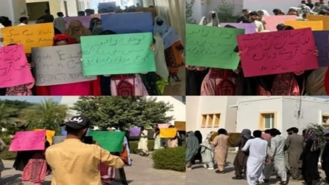 بلوچستان : د نوشکي پر نجونو زده‌کوونکو د برید پر ضد د تربت پوهنتون کې احتجاج شوی